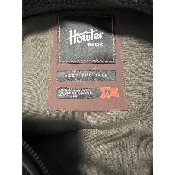 Howler Brothers Bros Men's EUC Olivetree Green Crozet Fleece Full Zip Jacket M - Picture 5 of 10